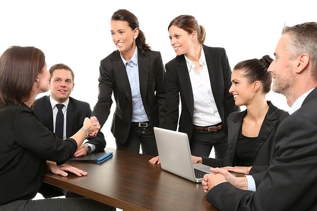 people, business, meeting, digital marketing materials for lead generation