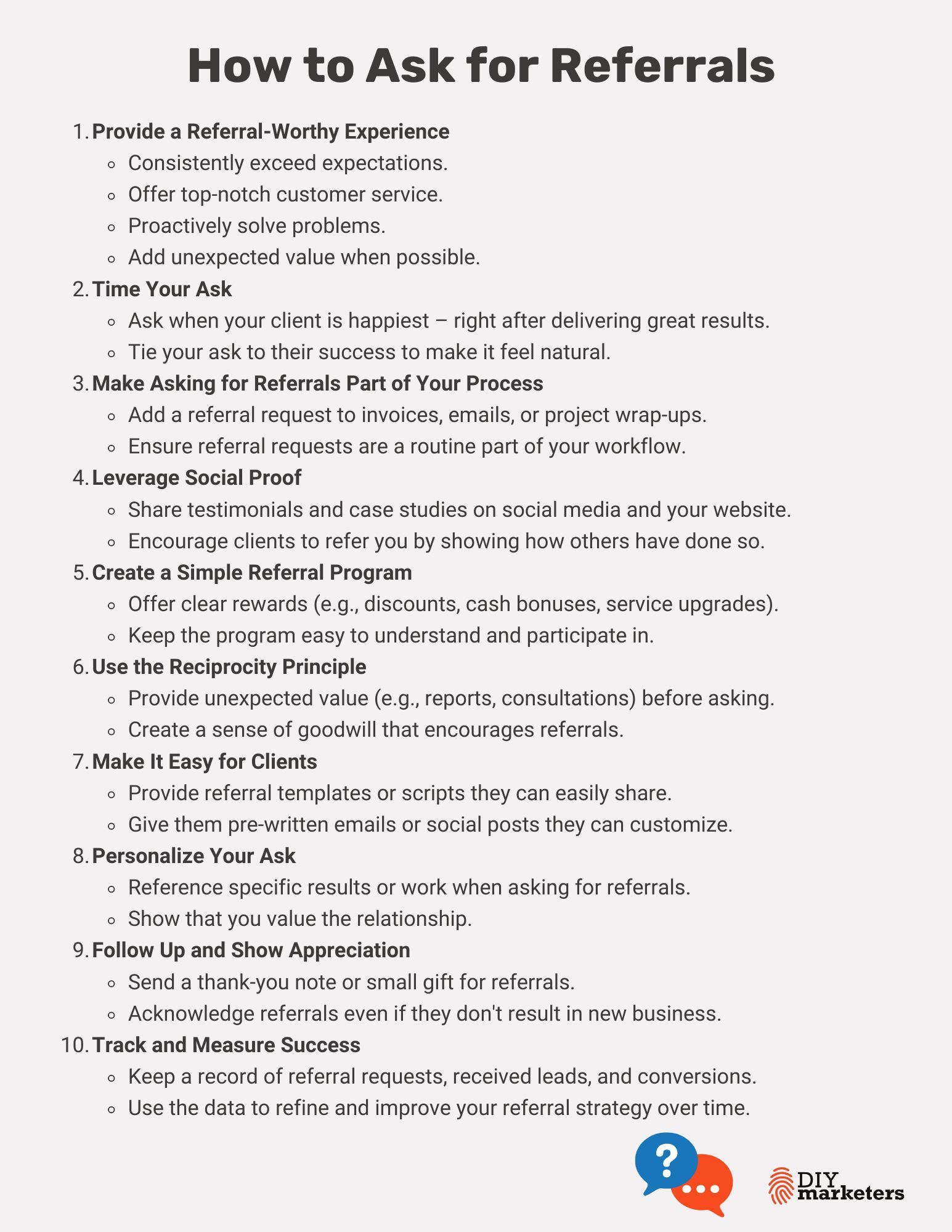 How to Ask for Referrals and Get Them 1 how to ask for referrals check list