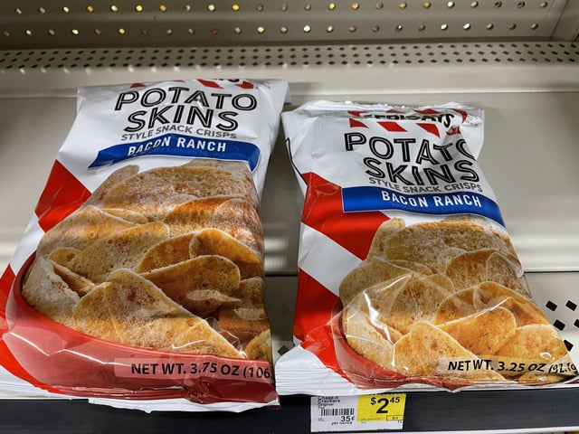 Shrinkflation Research Shows 63% of Consumers Angry Enough to Stop Buying From Brands 3 shrinkflation example chips