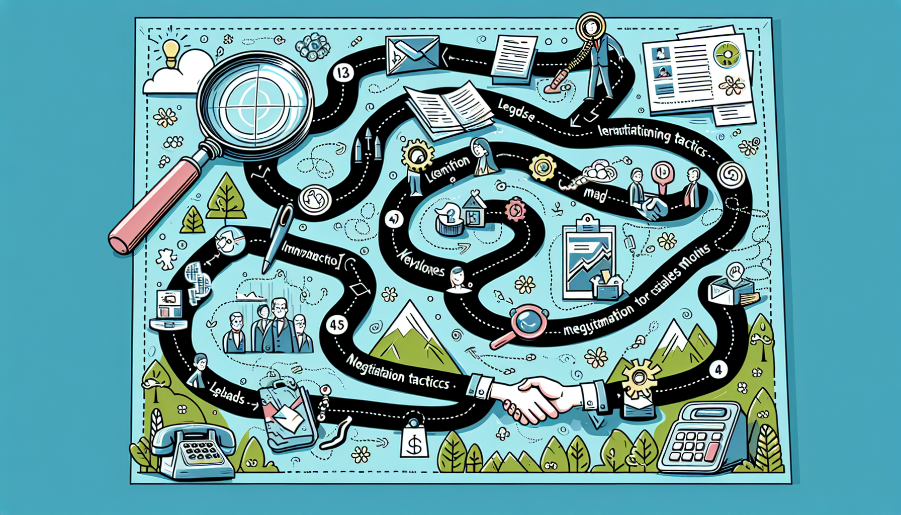 Boost Your Sales: 7 Effective Upselling Techniques That Get Customers to Pay You More 1 Illustration of a sales process