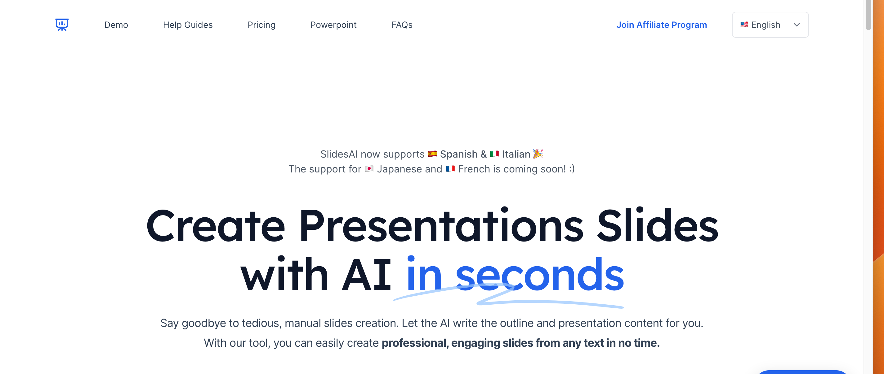 8 AI Presentation Makers Rated By a Lazy Marketer 3 Slidesai.io - AI presentation maker, free and awesome google extension